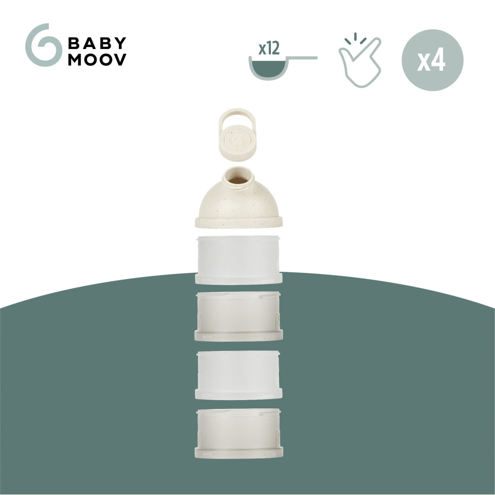 Babymoov Babydose - дозатор сухой молочной смеси, 4 x 60 мл • Mineral Sand
