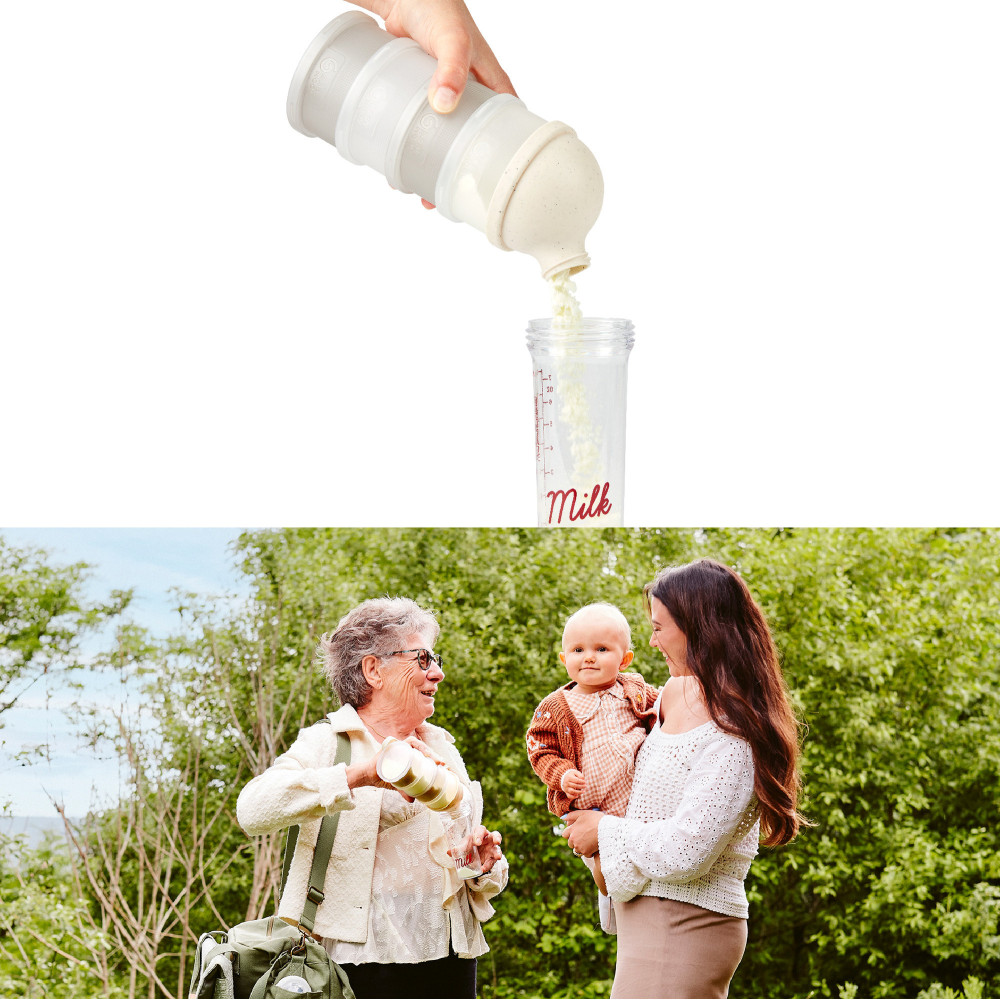 Babymoov Babydose - дозатор сухой молочной смеси, 4 x 60 мл • Mineral Sand