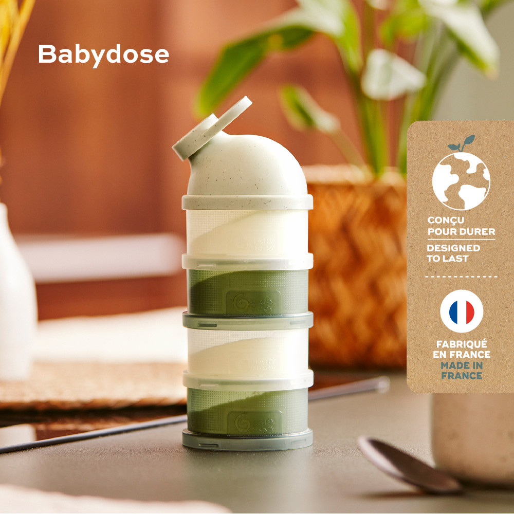 Babymoov Babydose - дозатор сухой молочной смеси, 4 x 60 мл • Mineral Green