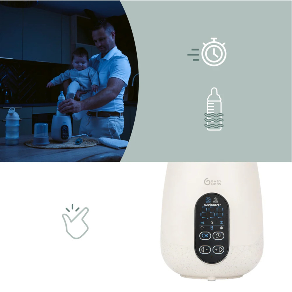 Babymoov NutriSmart+ - подогреватель для бутылочек и стерилизатор 5-в-1 • Mineral Beige