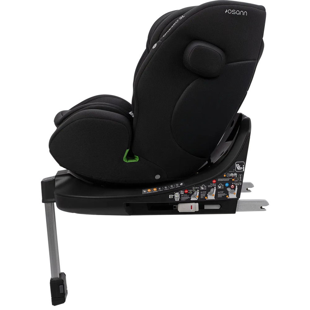 Osann One360 SL i-Size - поворотне (360°) автокрісло, 40 - 150 см, ISOFIX з опорною ногою • All Black Osann One360 SL i-Size - поворотне (360°) автокрісло, 40 - 150 см, ISOFIX з опорною ногою • All Black