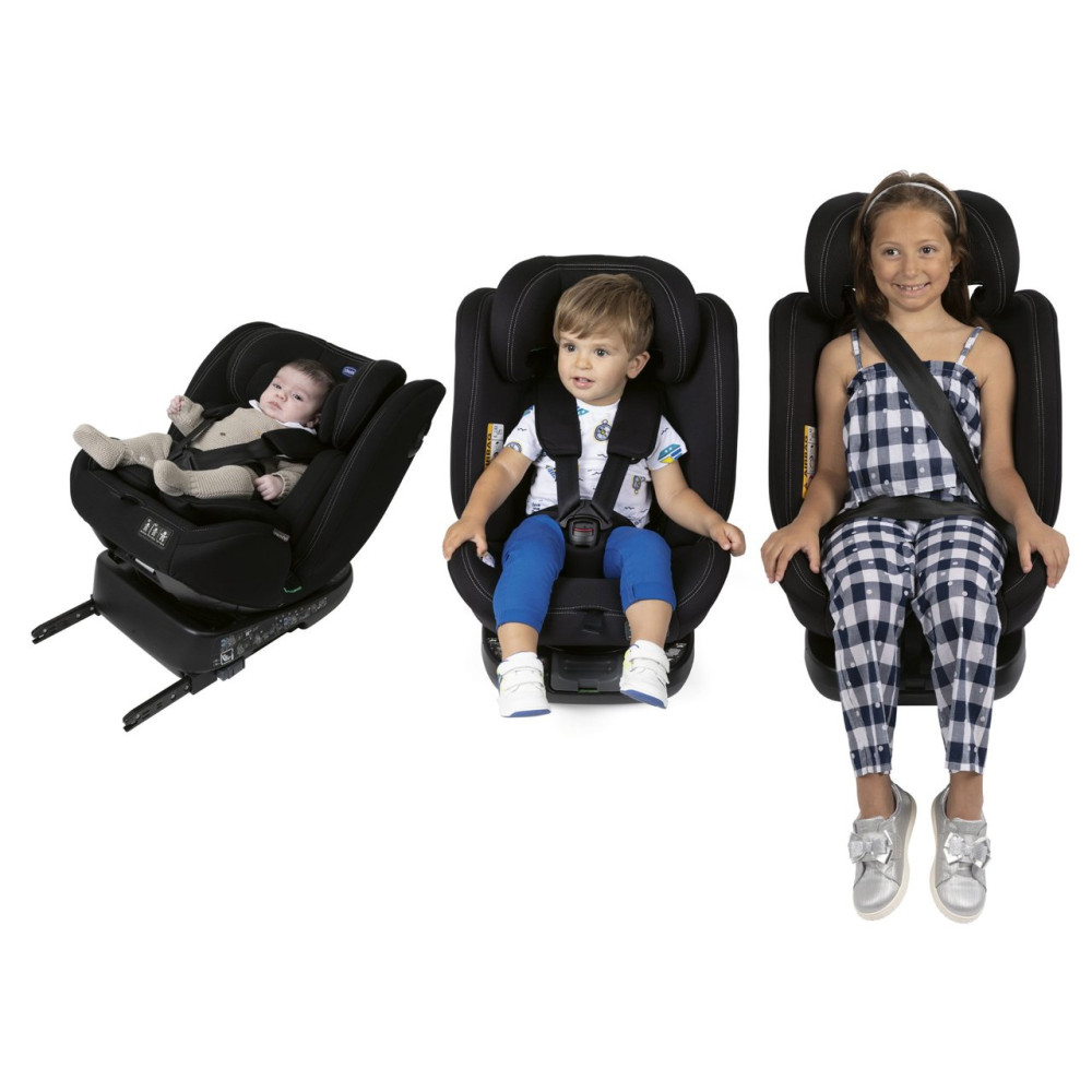 Chicco Unico Evo i-Size - поворотне на 360° автокрісло для дітей (від народження до 12 років / 40 - 150 см), ISOFIX з Top Tether • Black Chicco Unico Evo i-Size - поворотне на 360° автокрісло для дітей (від народження до 12 років / 40 - 150 см), ISOFIX з Top Tether • Black