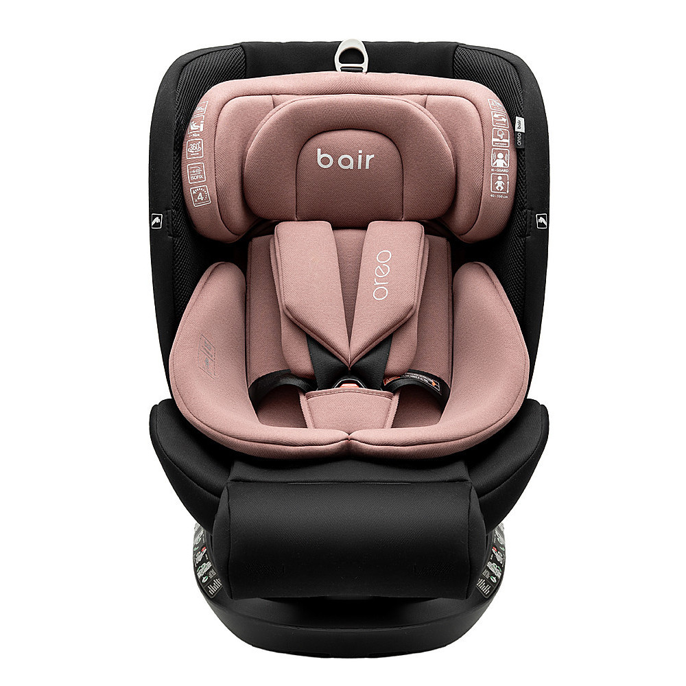 Bair Oreo 360 i-Size - детское автокресло (0 - 12 лет / 40 - 150 см) с функцией поворота 360, крепление ISOFIX и Top Tether • Black-Pink (BO-04) Bair Oreo 360 i-Size - детское автокресло (0 - 12 лет / 40 - 150 см) с функцией поворота 360, крепление ISOFIX и Top Tether • Black-Pink (BO-04)