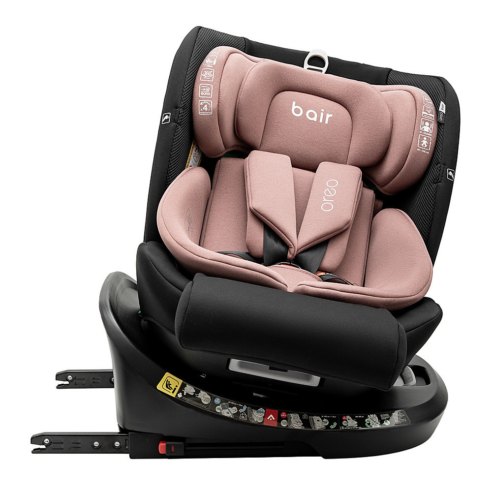 Bair Oreo 360 i-Size - детское автокресло (0 - 12 лет / 40 - 150 см) с функцией поворота 360, крепление ISOFIX и Top Tether • Black-Pink (BO-04) Bair Oreo 360 i-Size - детское автокресло (0 - 12 лет / 40 - 150 см) с функцией поворота 360, крепление ISOFIX и Top Tether • Black-Pink (BO-04)