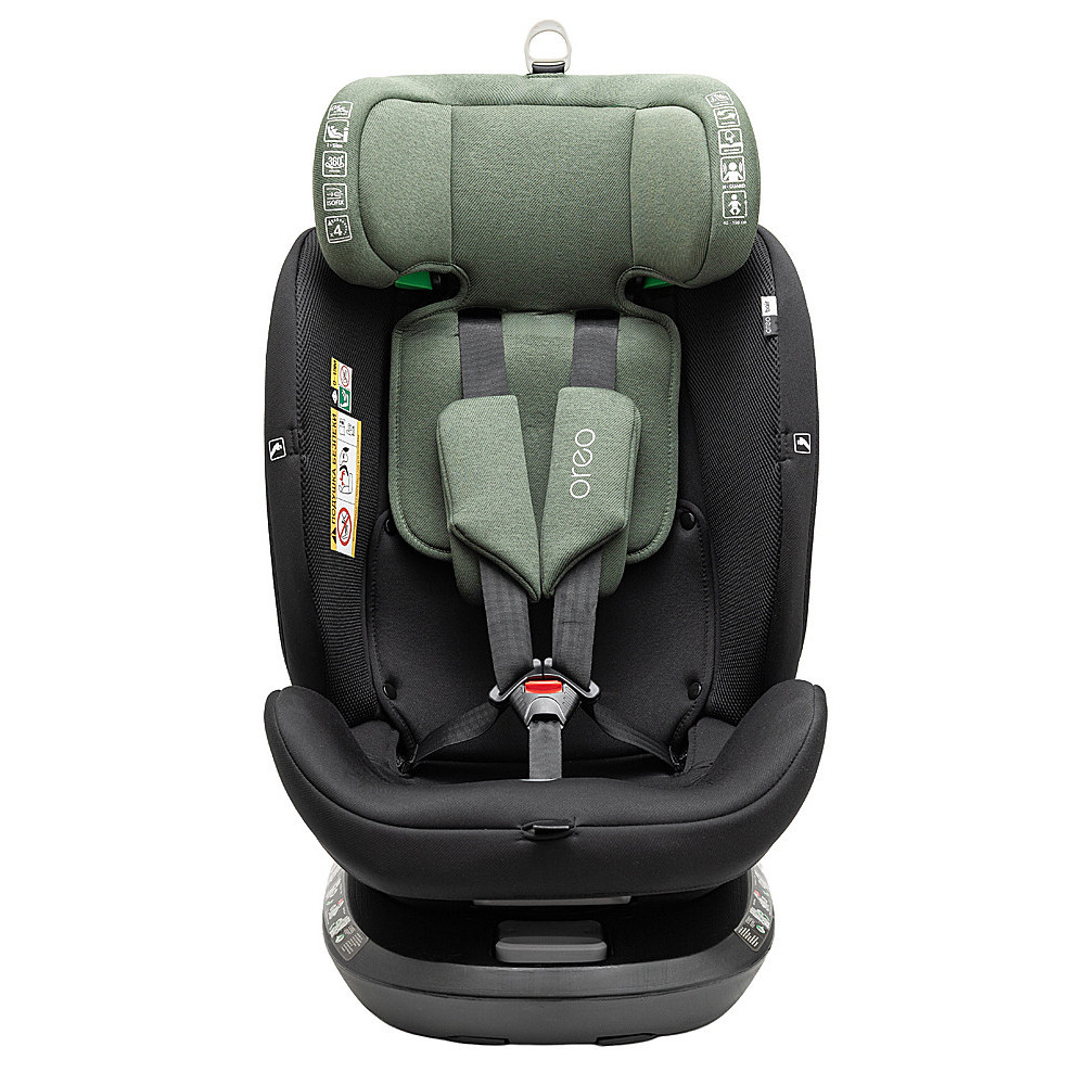 Bair Oreo 360 i-Size - детское автокресло (0 - 12 лет / 40 - 150 см) с функцией поворота 360, крепление ISOFIX и Top Tether • Black-Green (BO-05) Bair Oreo 360 i-Size - детское автокресло (0 - 12 лет / 40 - 150 см) с функцией поворота 360, крепление ISOFIX и Top Tether • Black-Green (BO-05)