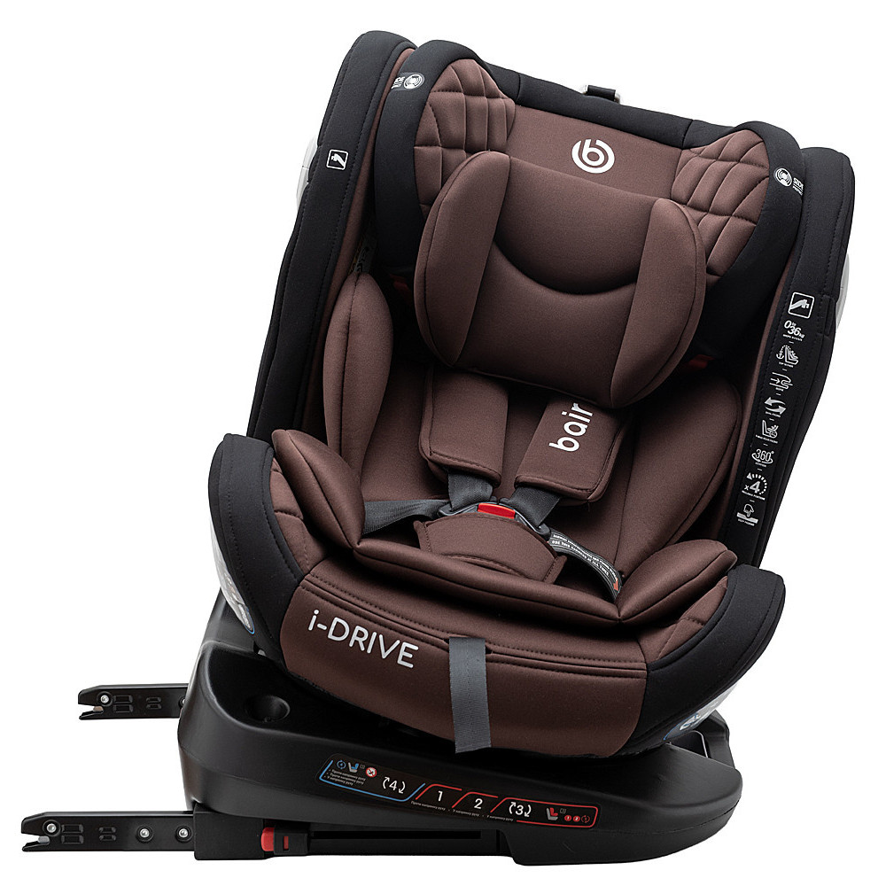 Bair i-Drive 360 - автокресло для детей (с рождения до 12 лет / 40 - 150 см), поворотное (360°), крепление ISOFIX • CB-04 Choco-Black Bair i-Drive 360 - автокресло для детей (с рождения до 12 лет / 40 - 150 см), поворотное (360°), крепление ISOFIX • CB-04 Choco-Black