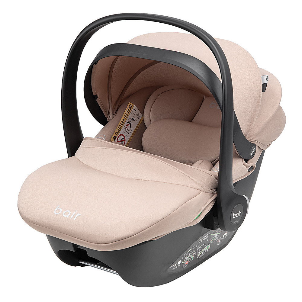 Bair Orbit with Base i-Size - автокресло для новорожденного (автолюлька) с базой ISOFIX в комплекте • ORB-03 Beige Bair Orbit with Base i-Size - автокресло для новорожденного (автолюлька) с базой ISOFIX в комплекте • ORB-03 Beige