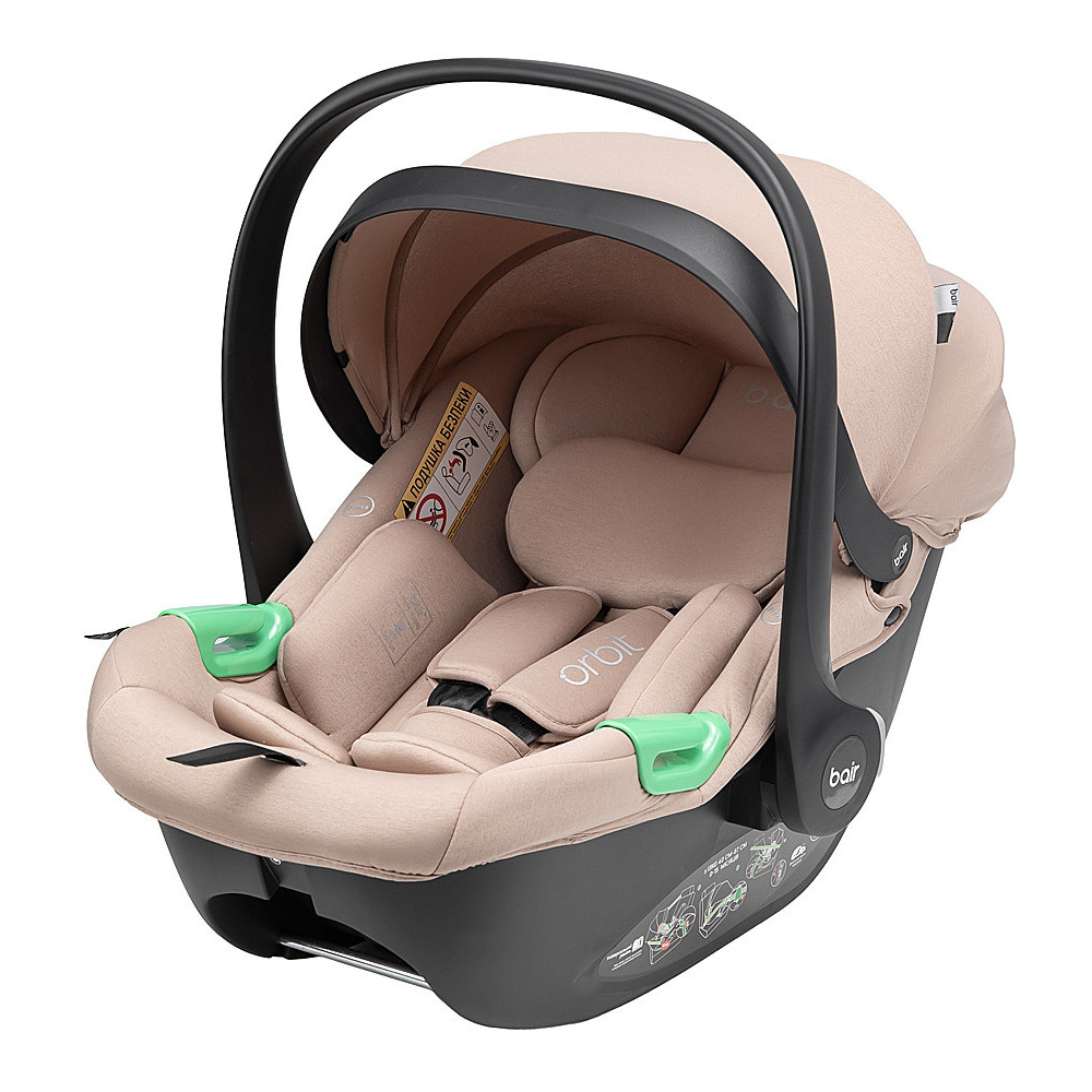 Bair Orbit with Base i-Size - автокресло для новорожденного (автолюлька) с базой ISOFIX в комплекте • ORB-03 Beige Bair Orbit with Base i-Size - автокресло для новорожденного (автолюлька) с базой ISOFIX в комплекте • ORB-03 Beige
