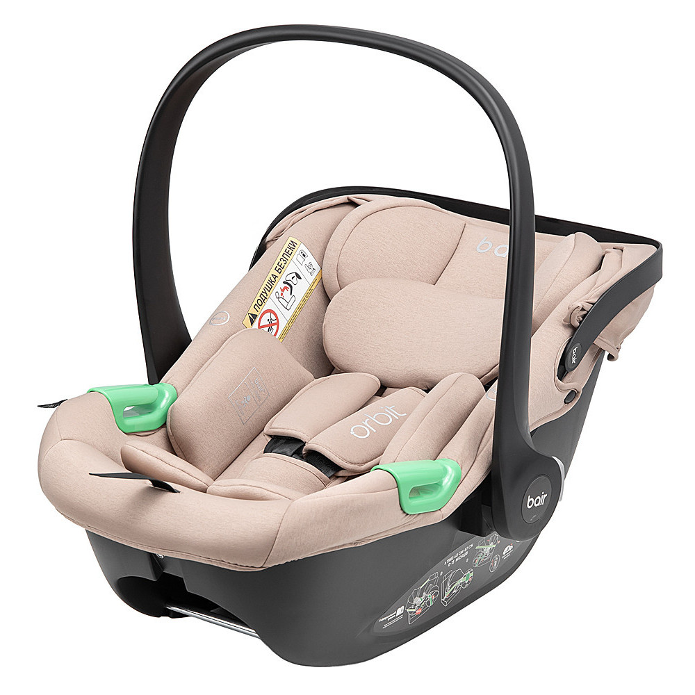 Bair Orbit with Base i-Size - автокресло для новорожденного (автолюлька) с базой ISOFIX в комплекте • ORB-03 Beige Bair Orbit with Base i-Size - автокресло для новорожденного (автолюлька) с базой ISOFIX в комплекте • ORB-03 Beige