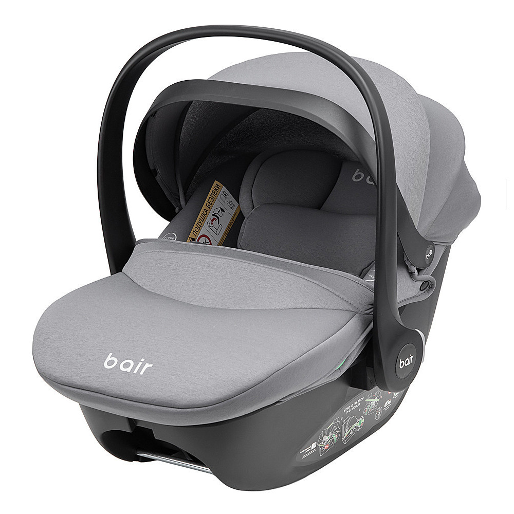 Bair Orbit with Base i-Size - автокресло для новорожденного (автолюлька) с базой ISOFIX в комплекте • ORB-05 Grey Bair Orbit with Base i-Size - автокресло для новорожденного (автолюлька) с базой ISOFIX в комплекте • ORB-05 Grey