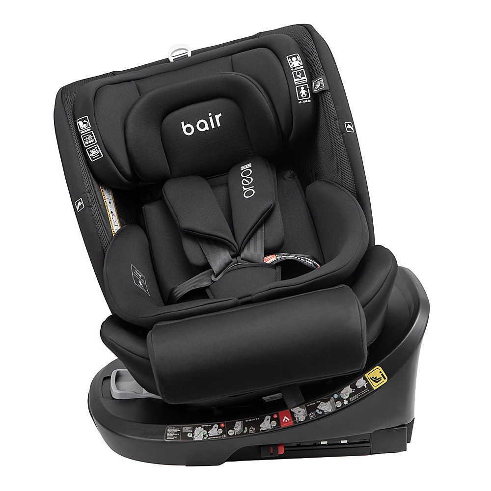 Bair Oreo Pro 360 i-Size - детское автокресло с функцией поворота 360, крепление ISOFIX и опорная нога • Total Black (OP-01) Bair Oreo Pro 360 i-Size - детское автокресло с функцией поворота 360, крепление ISOFIX и опорная нога • Total Black (OP-01)