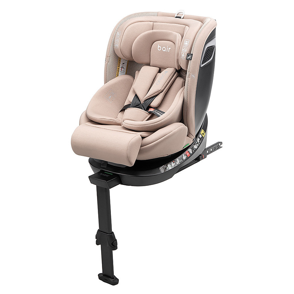 Bair Oreo Pro 360 i-Size - детское автокресло с функцией поворота 360, крепление ISOFIX и опорная нога • Beige (OP-03)