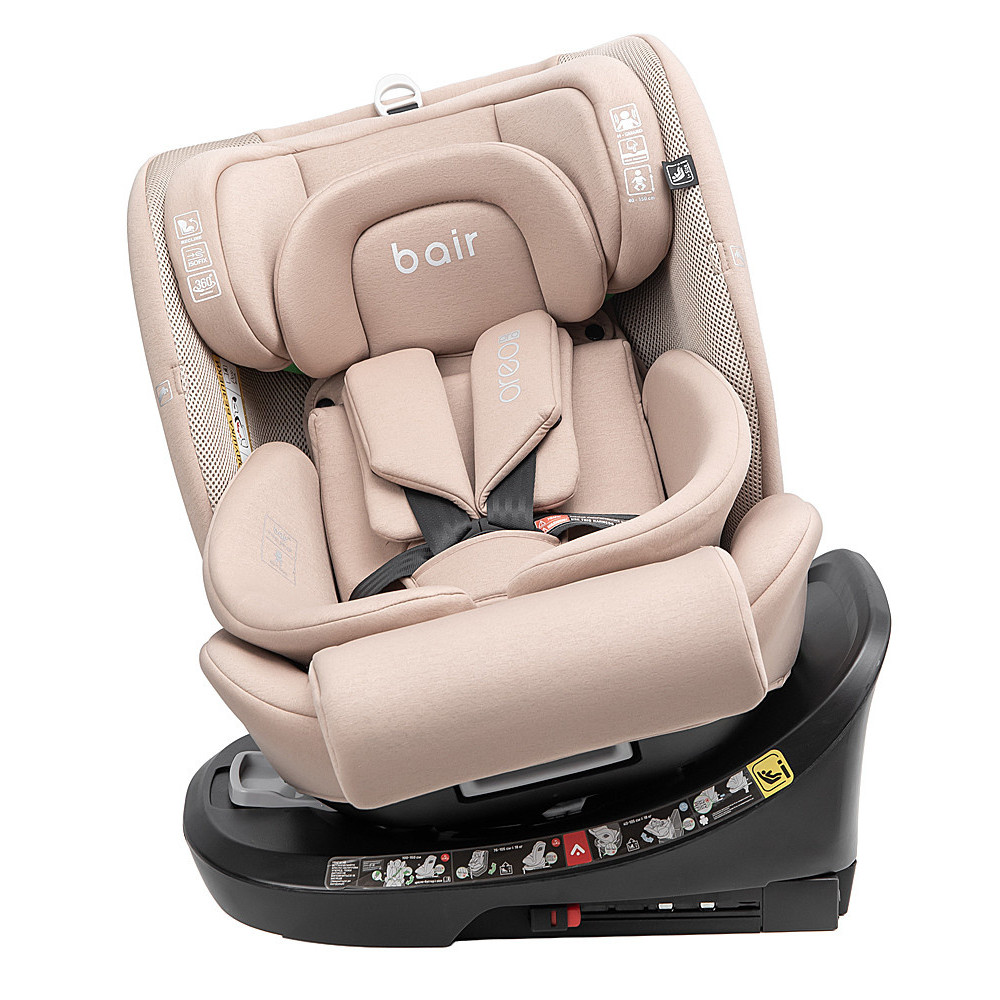 Bair Oreo Pro 360 i-Size - детское автокресло с функцией поворота 360, крепление ISOFIX и опорная нога • Beige (OP-03) Bair Oreo Pro 360 i-Size - детское автокресло с функцией поворота 360, крепление ISOFIX и опорная нога • Beige (OP-03)
