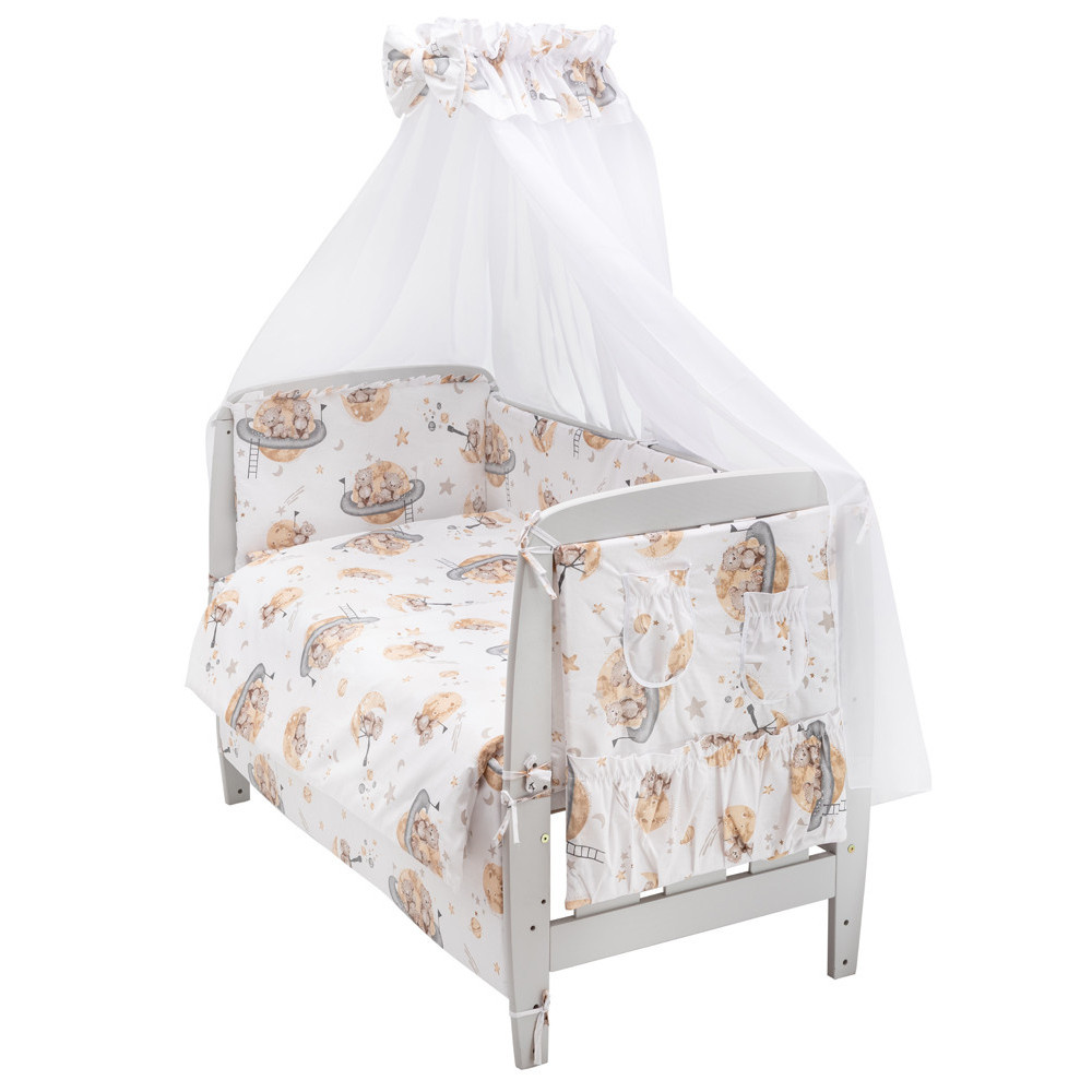 Babyroom Gold RG-08 - дитяча постіль • White Bears Moon