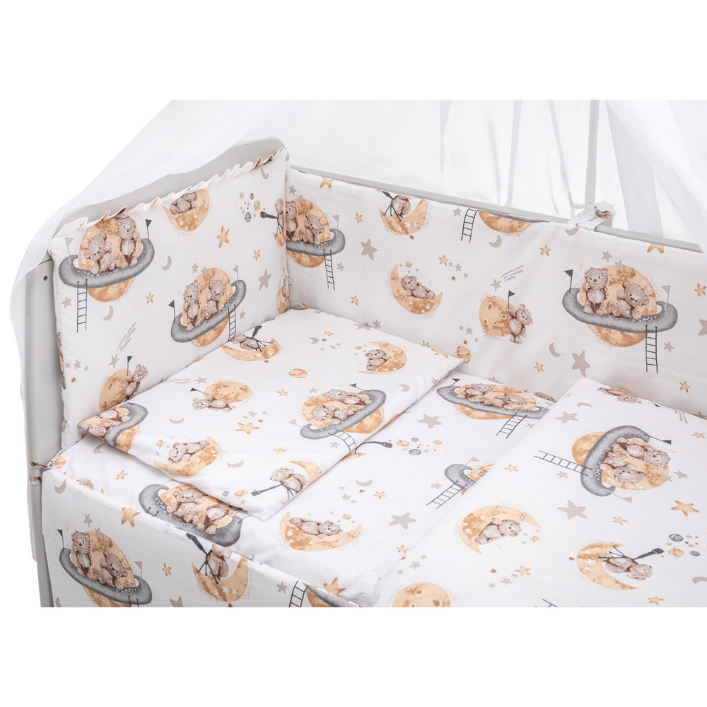 Babyroom Gold RG-08 - дитяча постіль • White Bears Moon