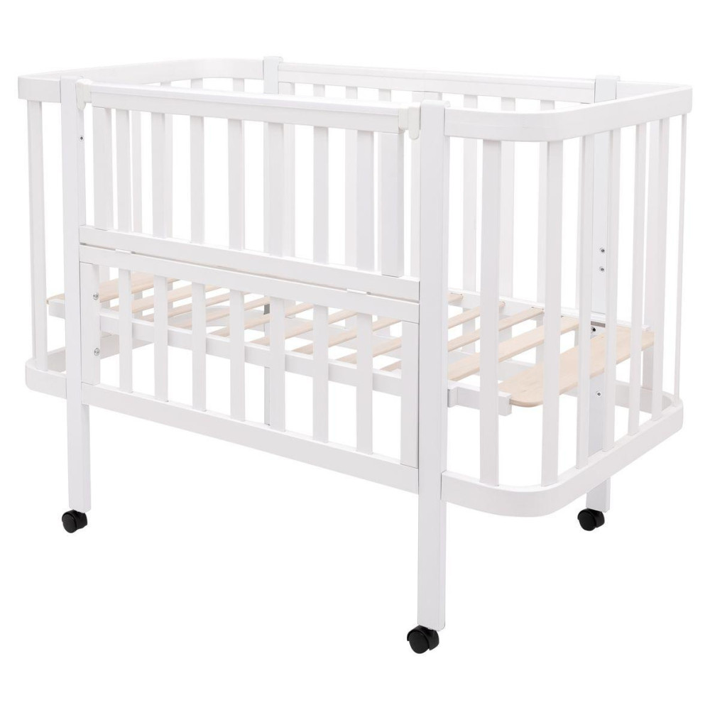 Babyroom Місяць LU-1 - дитяче ліжечко-трансформер 120×60 та 80×60 см, знімні колеса • Білий