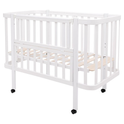 Babyroom Місяць LU-1 - дитяче ліжечко-трансформер 120×60 та 80×60 см, знімні колеса • Білий Babyroom Місяць LU-1 - дитяче ліжечко-трансформер 120×60 та 80×60 см, знімні колеса • Білий