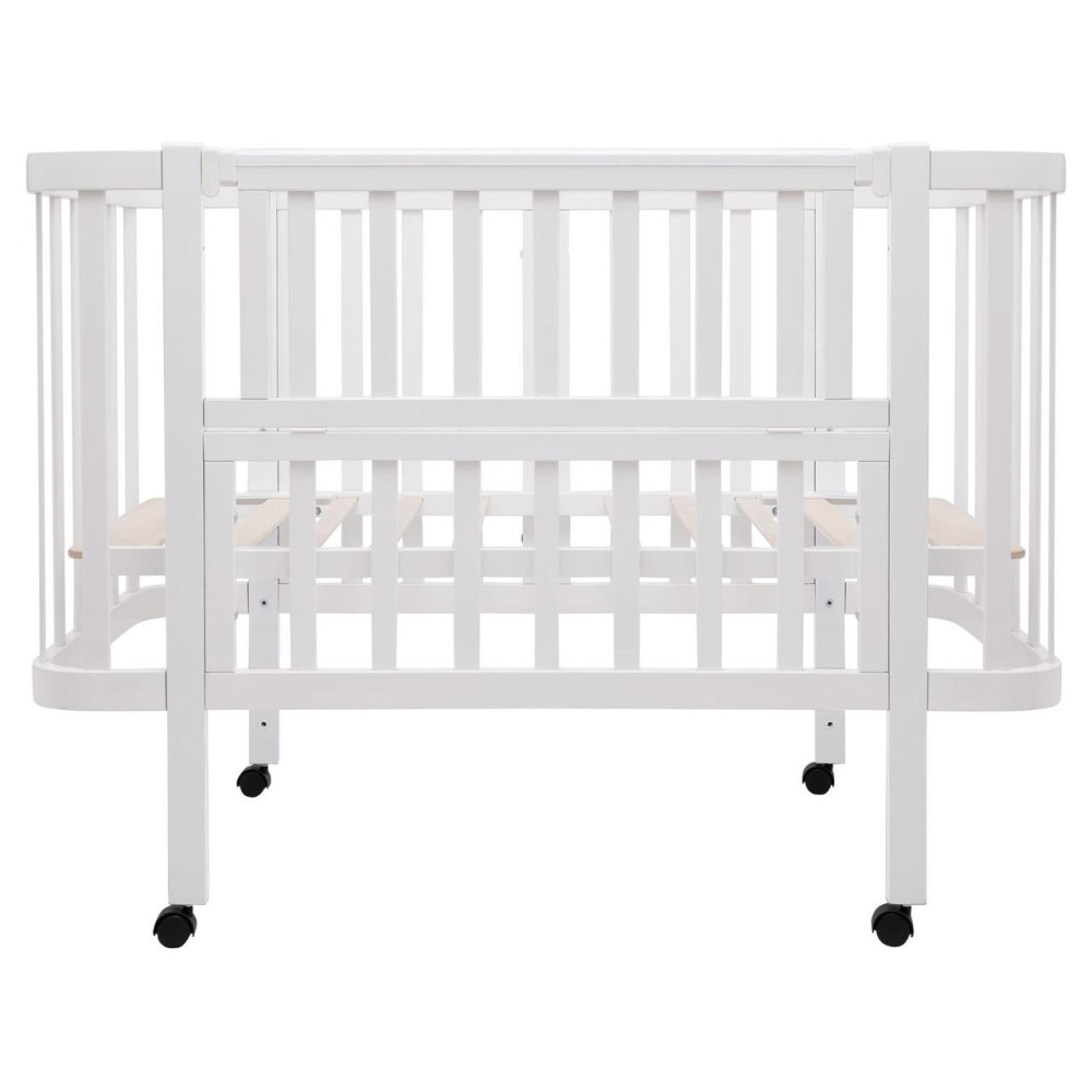 Babyroom Місяць LU-1 - дитяче ліжечко-трансформер 120×60 та 80×60 см, знімні колеса • Білий Babyroom Місяць LU-1 - дитяче ліжечко-трансформер 120×60 та 80×60 см, знімні колеса • Білий