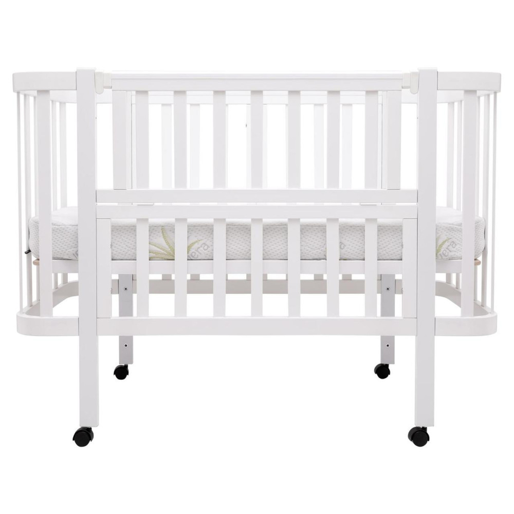 Babyroom Місяць LU-1 - дитяче ліжечко-трансформер 120×60 та 80×60 см, знімні колеса • Білий Babyroom Місяць LU-1 - дитяче ліжечко-трансформер 120×60 та 80×60 см, знімні колеса • Білий