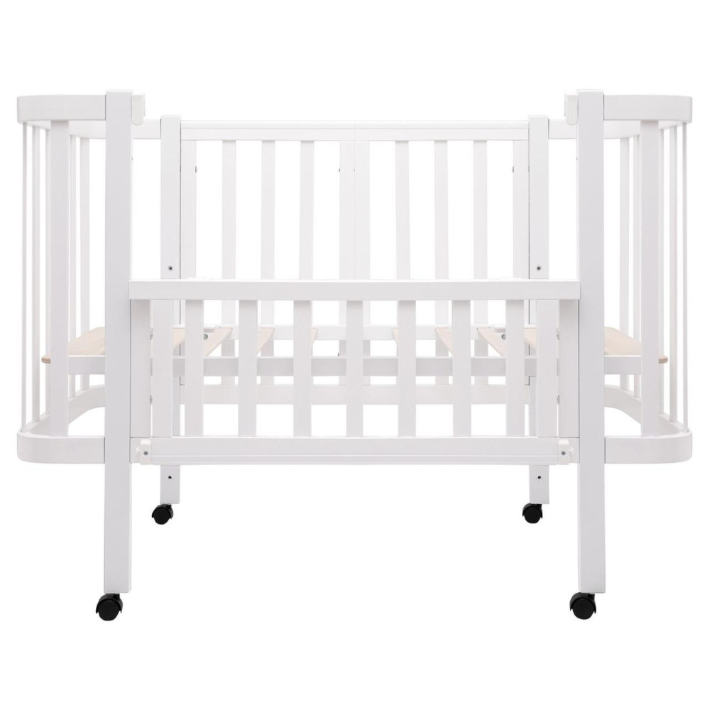 Babyroom Місяць LU-1 - дитяче ліжечко-трансформер 120×60 та 80×60 см, знімні колеса • Білий Babyroom Місяць LU-1 - дитяче ліжечко-трансформер 120×60 та 80×60 см, знімні колеса • Білий