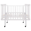 Babyroom Місяць LU-1 - дитяче ліжечко-трансформер 120×60 та 80×60 см, знімні колеса • Білий