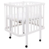 Babyroom Місяць LU-1 - дитяче ліжечко-трансформер 120×60 та 80×60 см, знімні колеса • Білий
