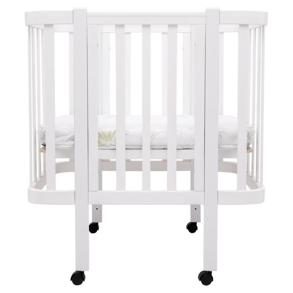 Babyroom Місяць LU-1 - дитяче ліжечко-трансформер 120×60 та 80×60 см, знімні колеса • Білий Babyroom Місяць LU-1 - дитяче ліжечко-трансформер 120×60 та 80×60 см, знімні колеса • Білий