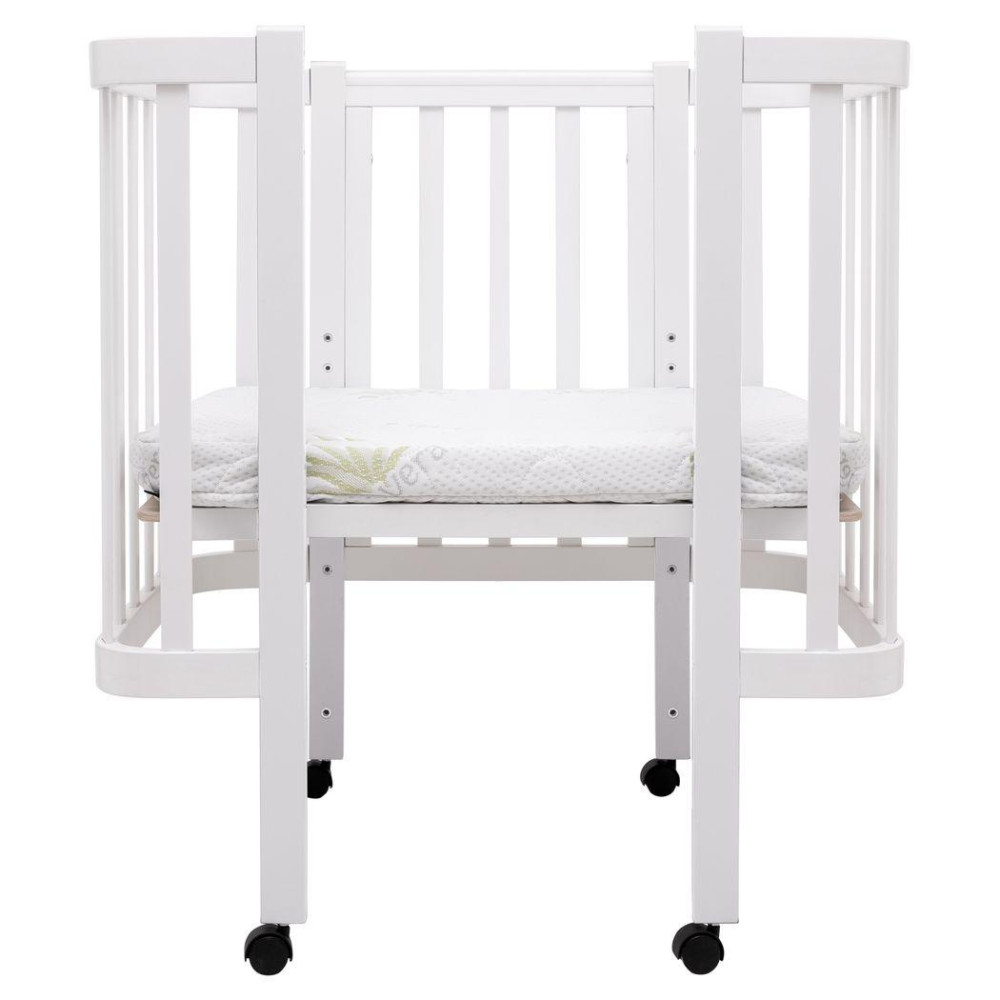 Babyroom Місяць LU-1 - дитяче ліжечко-трансформер 120×60 та 80×60 см, знімні колеса • Білий Babyroom Місяць LU-1 - дитяче ліжечко-трансформер 120×60 та 80×60 см, знімні колеса • Білий