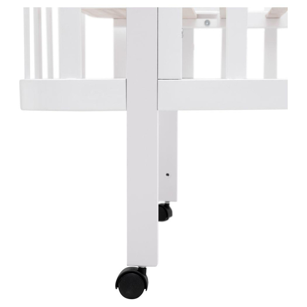 Babyroom Місяць LU-1 - дитяче ліжечко-трансформер 120×60 та 80×60 см, знімні колеса • Білий Babyroom Місяць LU-1 - дитяче ліжечко-трансформер 120×60 та 80×60 см, знімні колеса • Білий