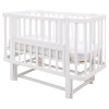 Babyroom Місяць LU-2 - дитяче ліжечко-трансформер 120×60 та 80×60 см, маятник • Білий
