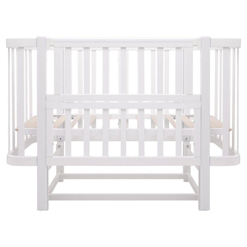 Babyroom Місяць LU-2 - дитяче ліжечко-трансформер 120×60 та 80×60 см, маятник • Білий