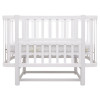 Babyroom Місяць LU-2 - дитяче ліжечко-трансформер 120×60 та 80×60 см, маятник • Білий