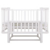 Babyroom Місяць LU-2 - дитяче ліжечко-трансформер 120×60 та 80×60 см, маятник • Білий