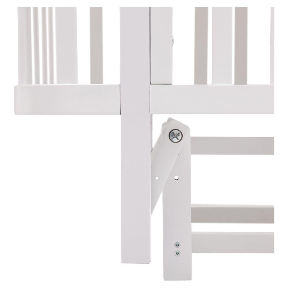 Babyroom Місяць LU-2 - дитяче ліжечко-трансформер 120×60 та 80×60 см, маятник • Білий