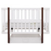Babyroom Місяць LU-3 - дитяче ліжечко-трансформер 120×60 та 80×60 см, маятник і шухляда • Білий / Венге