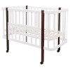 Babyroom Місяць LU-1 - дитяче ліжечко-трансформер 120×60 та 80×60 см, знімні колеса • Білий / Венге
