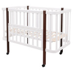 Babyroom Місяць LU-1 - дитяче ліжечко-трансформер 120×60 та 80×60 см, знімні колеса • Білий / Венге