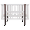 Babyroom Місяць LU-1 - дитяче ліжечко-трансформер 120×60 та 80×60 см, знімні колеса • Білий / Венге