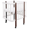 Babyroom Місяць LU-1 - дитяче ліжечко-трансформер 120×60 та 80×60 см, знімні колеса • Білий / Венге