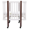 Babyroom Місяць LU-1 - дитяче ліжечко-трансформер 120×60 та 80×60 см, знімні колеса • Білий / Венге