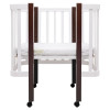 Babyroom Місяць LU-1 - дитяче ліжечко-трансформер 120×60 та 80×60 см, знімні колеса • Білий / Венге