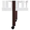 Babyroom Місяць LU-1 - дитяче ліжечко-трансформер 120×60 та 80×60 см, знімні колеса • Білий / Венге