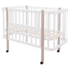 Babyroom Місяць LU-1 - дитяче ліжечко-трансформер 120×60 та 80×60 см, знімні колеса • Білий / Капучино