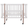 Babyroom Місяць LU-1 - дитяче ліжечко-трансформер 120×60 та 80×60 см, знімні колеса • Білий / Капучино