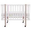 Babyroom Місяць LU-1 - дитяче ліжечко-трансформер 120×60 та 80×60 см, знімні колеса • Білий / Капучино