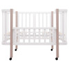 Babyroom Місяць LU-1 - дитяче ліжечко-трансформер 120×60 та 80×60 см, знімні колеса • Білий / Капучино