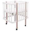 Babyroom Місяць LU-1 - дитяче ліжечко-трансформер 120×60 та 80×60 см, знімні колеса • Білий / Капучино