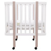 Babyroom Місяць LU-1 - дитяче ліжечко-трансформер 120×60 та 80×60 см, знімні колеса • Білий / Капучино