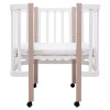 Babyroom Місяць LU-1 - дитяче ліжечко-трансформер 120×60 та 80×60 см, знімні колеса • Білий / Капучино