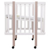 Babyroom Місяць LU-1 - дитяче ліжечко-трансформер 120×60 та 80×60 см, знімні колеса • Білий / Капучино